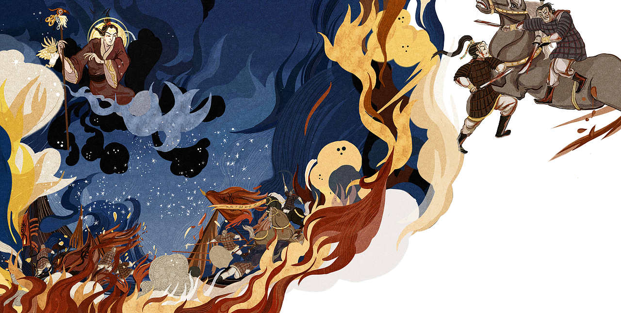 绘本《楚辞-国殇》（图ZMzQ0Mjg5NzU2） - 儿童插画 - 站酷设计师盛明圆原创素材 - 站酷ZCOOL