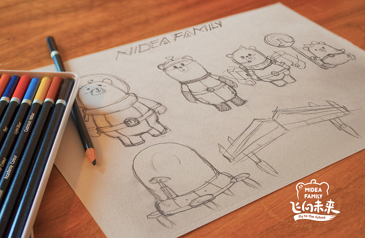 Midea Family形象延展-飞向未来 Fly to the Future（图ZMTU0OTY3Nzky） - 图案 - 站酷设计师耀YAOHUA原创素材 - 站酷ZCOOL