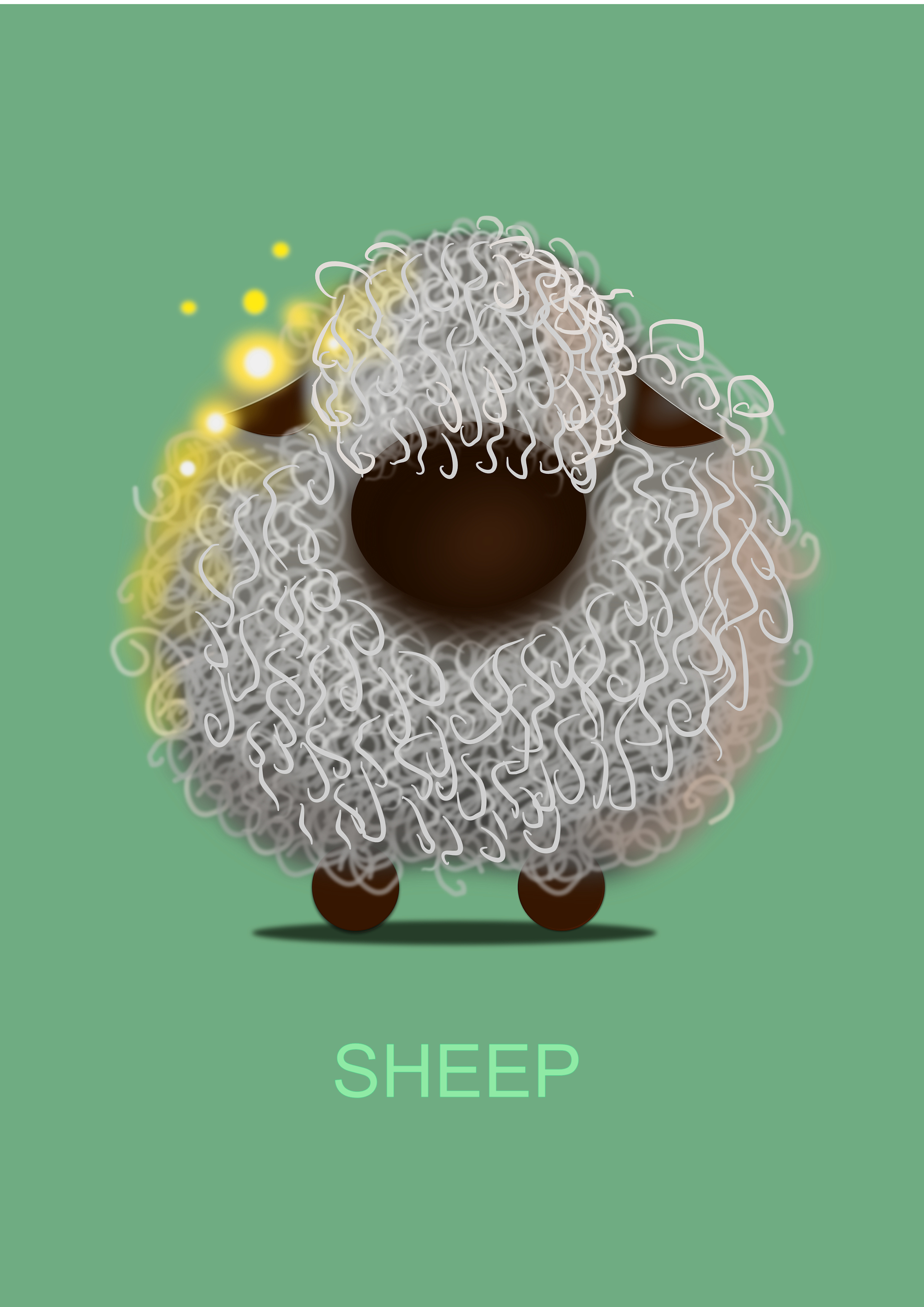 教你画乖巧温顺的小绵羊简笔画 简单的动物简笔画 肉丁儿童网