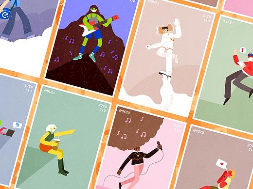 510阿里日主题插画【疫情下的阿里人】（个人主页-ZNDQ0ODk1MDg=） - 商业插画 - 站酷设计师9523原创素材 - 站酷ZCOOL