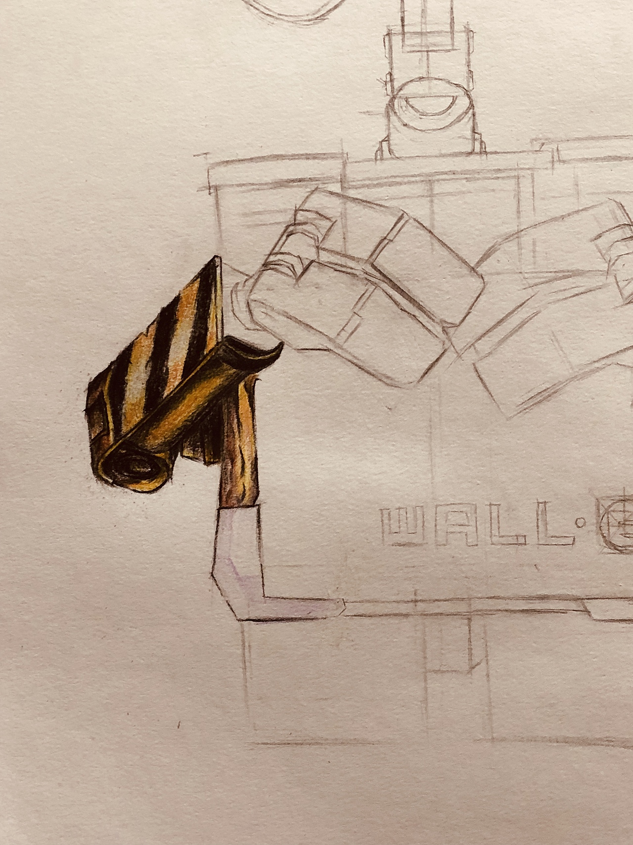 彩铅瓦力|插画|新锐潮流插画|会画画的二哈_临摹作品-站酷zcool