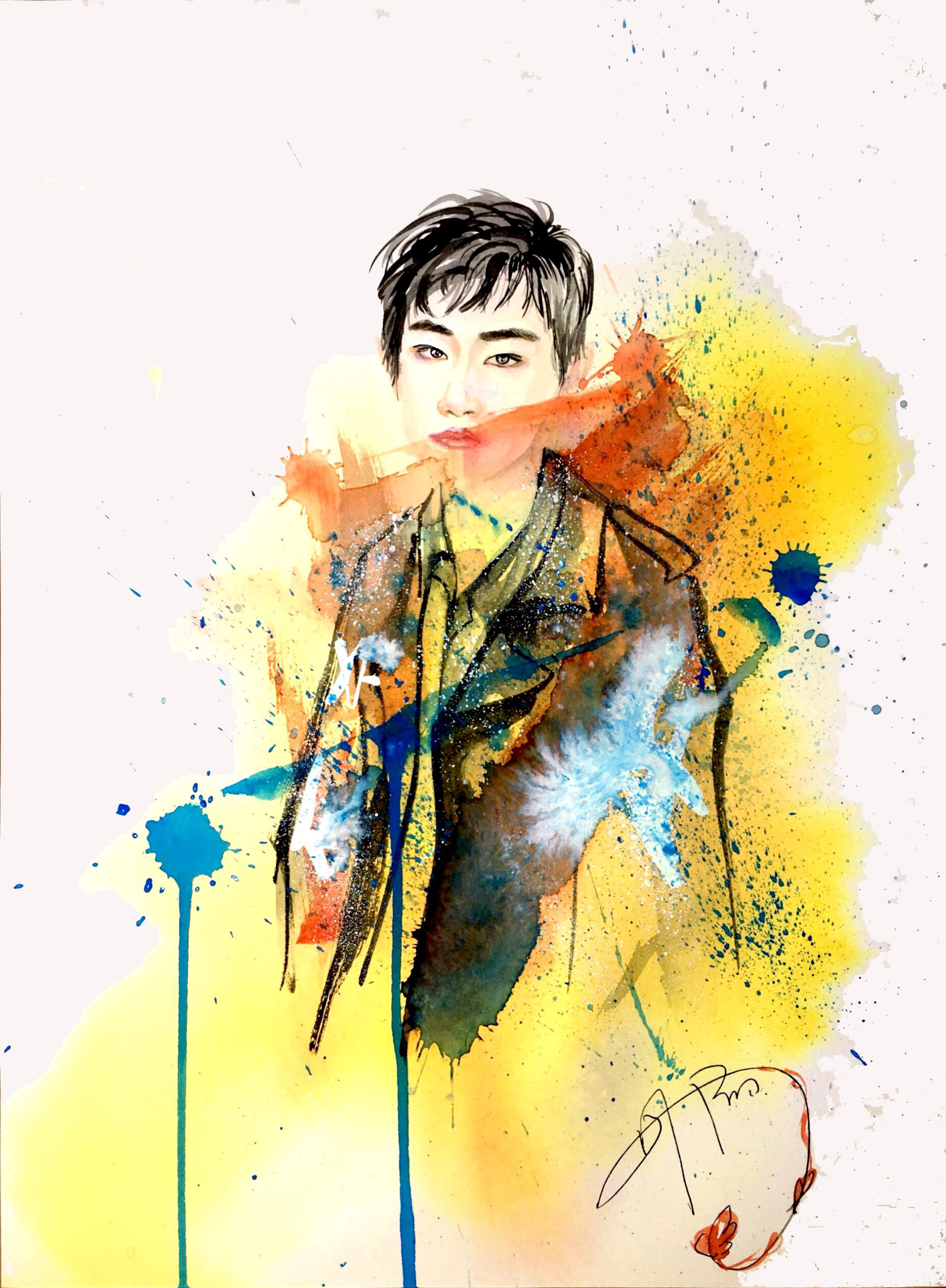 丹阳手绘/易烊千玺|纯艺术|绘画|z丹阳的画 - 原创作品 - 站酷 (zcool