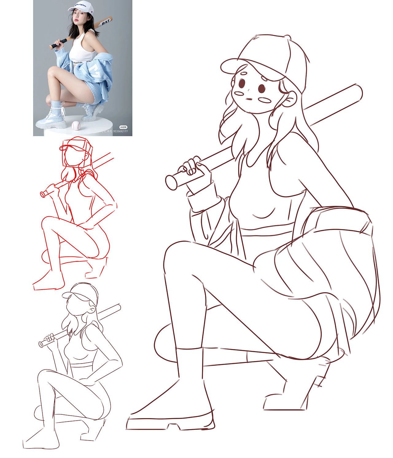照片转插画速写合集（图ZMzA5NTAzMzYw） - 新锐潮流插画 - 站酷设计师野生喵了咪原创素材 - 站酷ZCOOL