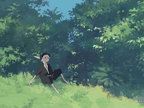 「绿色美術背景合集」