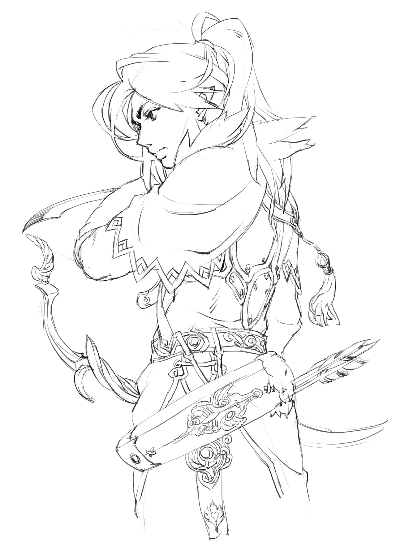 断断续续一些线稿,也不知道什么时候能上色