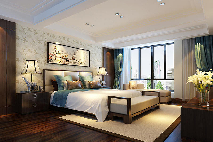 金手指装饰_保利公园别墅400m²新中式风格装修案例!