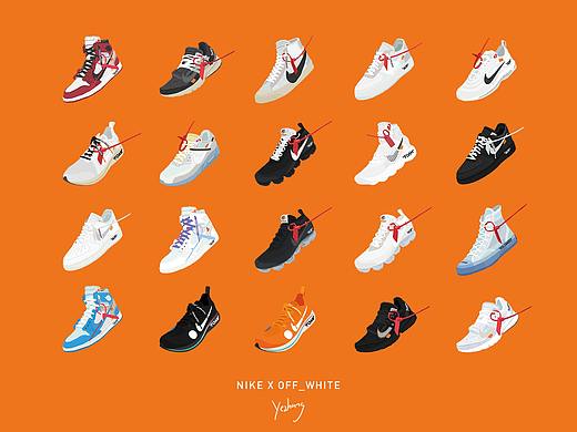 球鞋插画“OFF WHITE x NIKE”