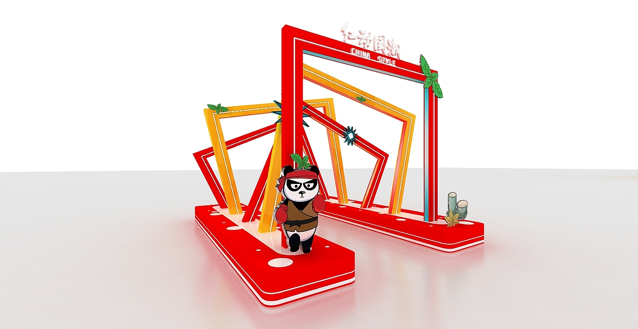 展会展厅舞美美陈展示设计3D效果图