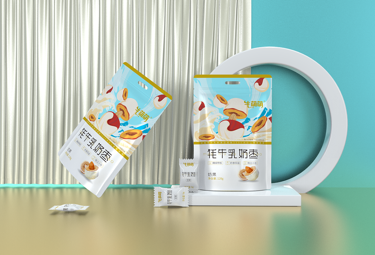 华羚乳品×周周|牦牛乳奶枣|平面|包装|周周设计工作室 - 原创作品