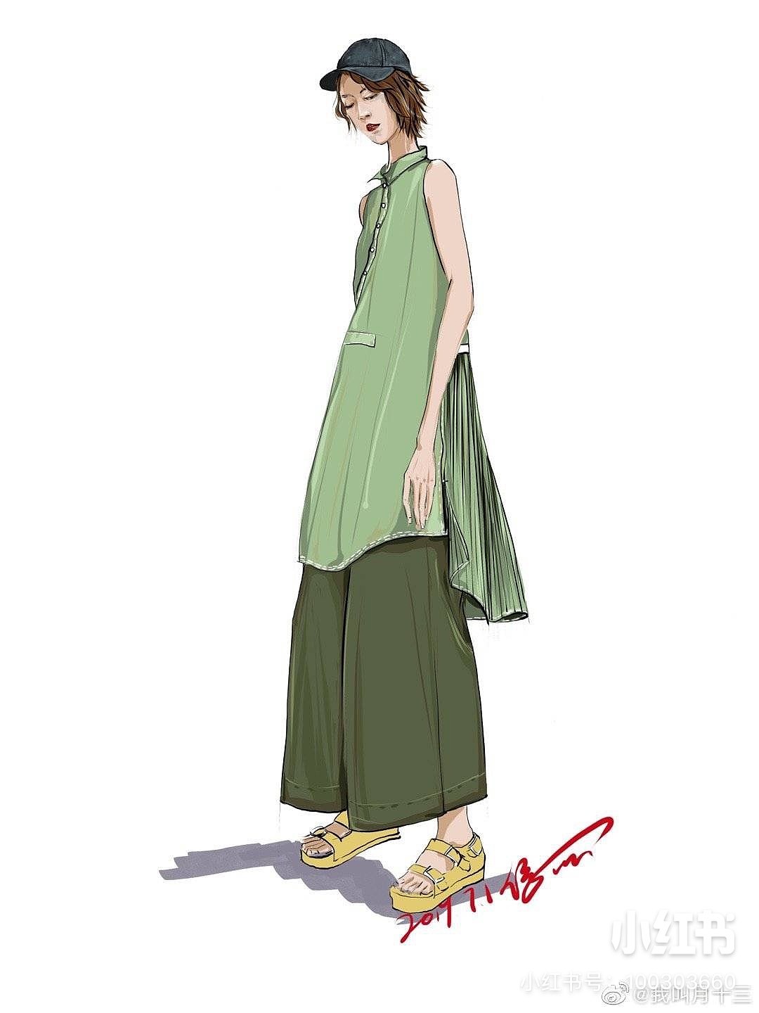 服装效果图练习（图ZMTY1NjEyODg0） - 休闲/流行服饰 - 站酷设计师Z32833907原创素材 - 站酷ZCOOL