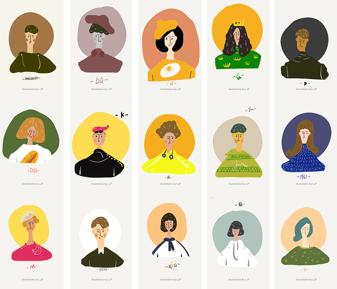 我的100个原创头像插画打卡App绘 ---先放50个头像插画（图ZMTQ5NzU2NTAw） - 创作习作 - 站酷设计师jp无糖小花原创素材 - 站酷ZCOOL