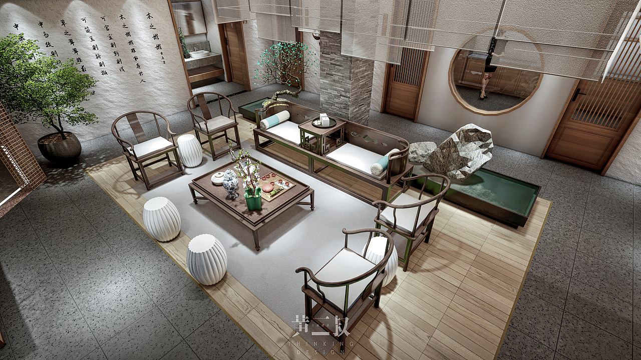 LUMION做室内-商业-传统医馆（图ZMTU1MTQ2NDI4） - 家装设计 - 站酷设计师黄三苏原创素材 - 站酷ZCOOL