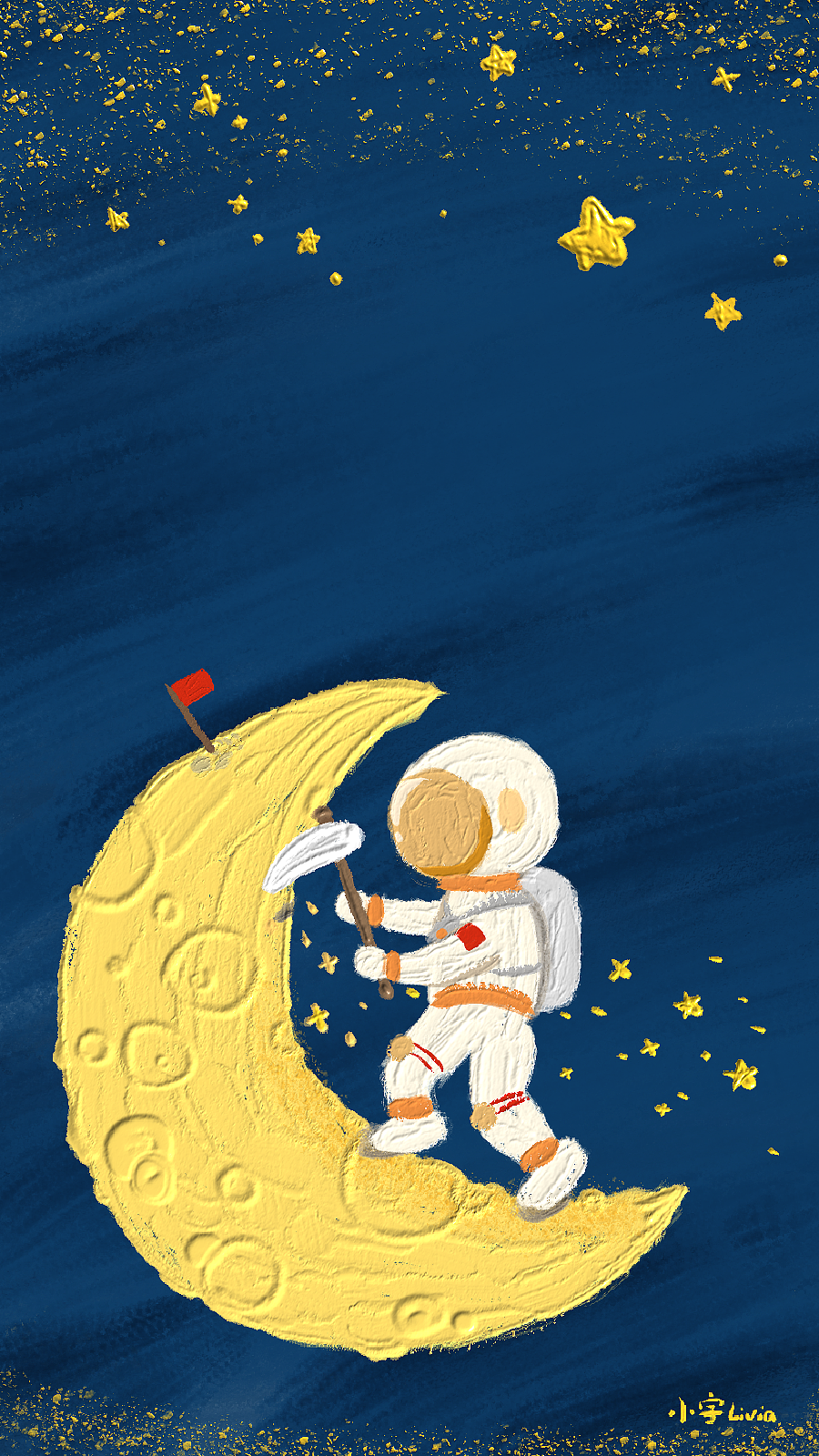 小宇宙:油画质感插画(头像,壁纸)