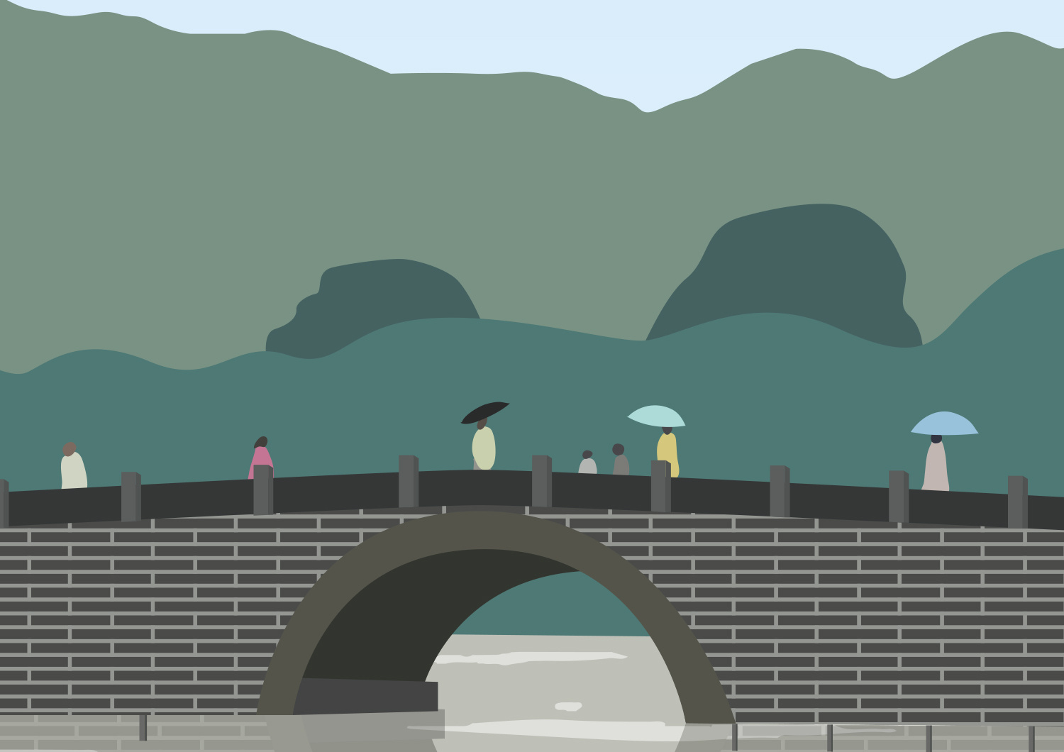 【重生系列】兰州·中山桥|插画|创作习作|铁线虫 - 原创作品 - 站酷 (ZCOOL)