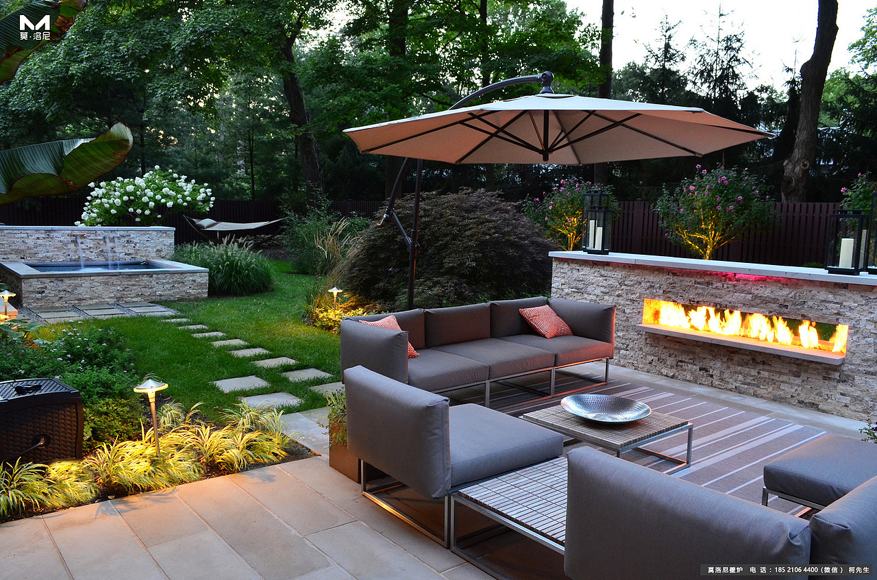 别墅的点睛之笔--真火壁炉