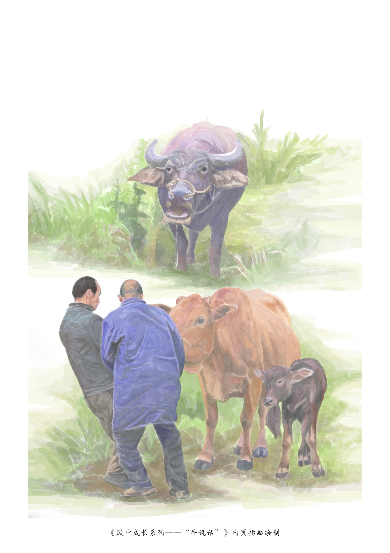 邓湘子《风中成长系列》书籍封面、内页插画绘制（图ZMjMzNzIxNzcy） - 商业插画 - 站酷设计师森特笑虎原创素材 - 站酷ZCOOL