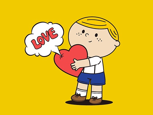 个人卡通形象luckyboy形象画2