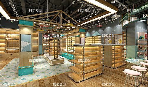 梅州孕婴店铺装修设计-婴知道设计效果图