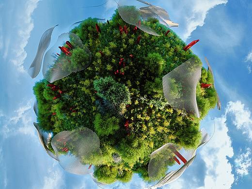 C4D科技人物科幻场景空间时尚工程文件模型 3D设计素材