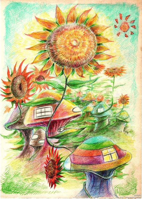 很久以前畫的一張畫（圖ZMjg4NzQyNDA=） - 兒童插畫 - 站酷設(shè)計(jì)師SHINE1115原創(chuàng)素材 - 站酷ZCOOL