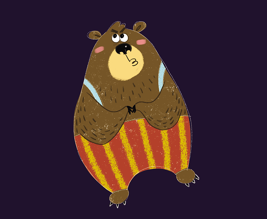 原创插画-画风随意的小动物