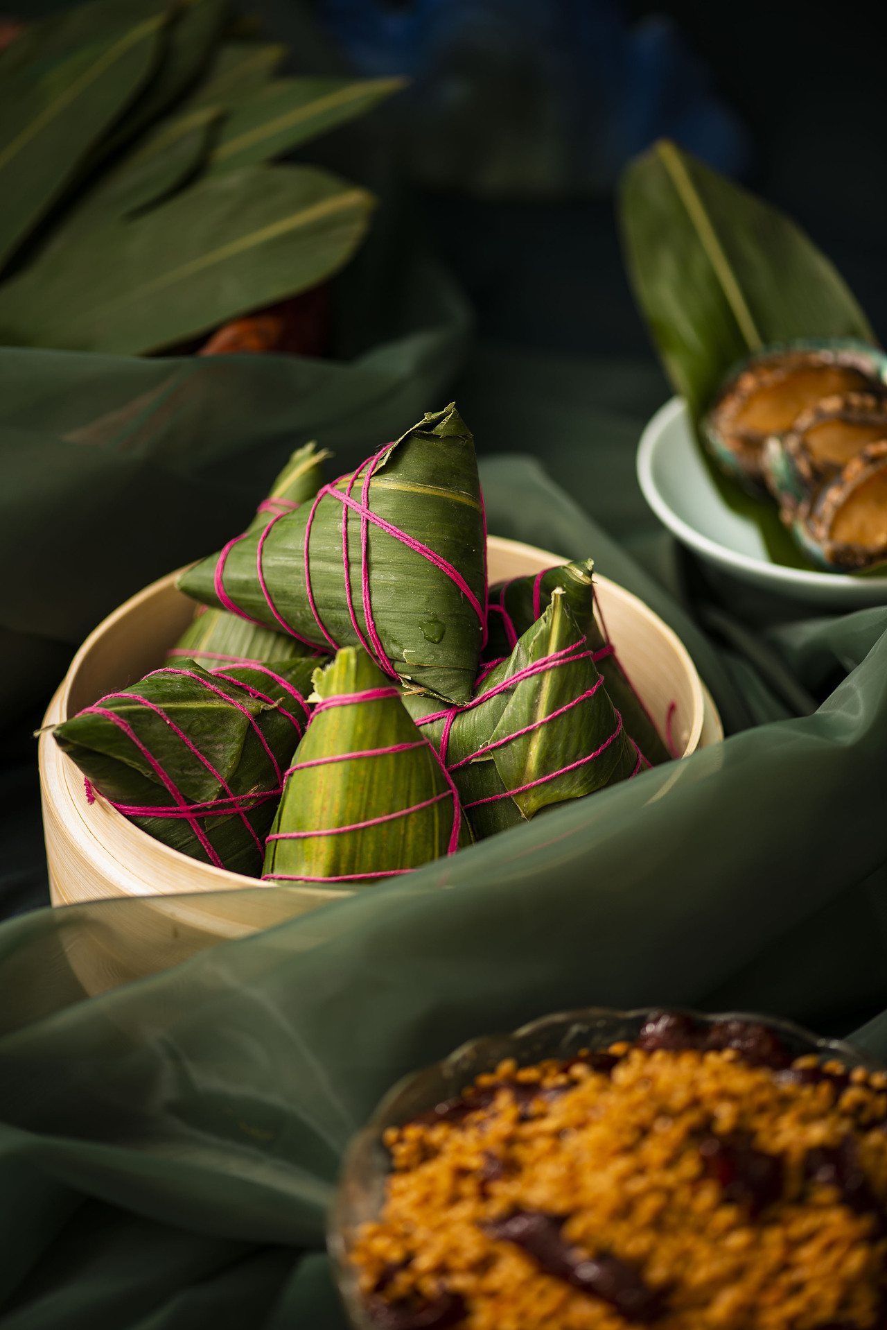 端午节 粽子 肉粽 礼盒 产品摄影