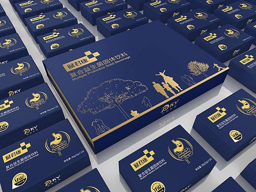 复合益生菌固体饮料-礼品盒设计