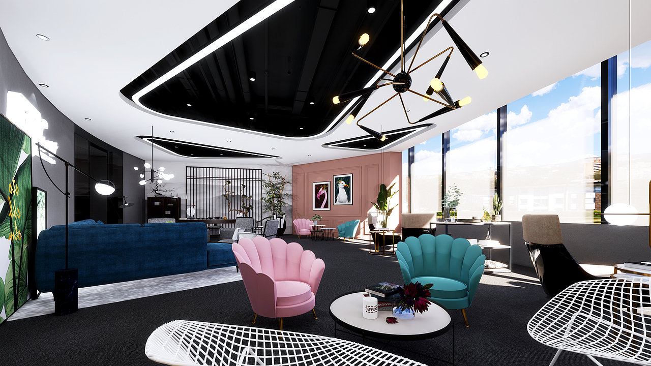 南京潮男集团办公室装修（图ZMjM3MDYxNjYw） - 家装设计 - 站酷设计师史椿椿原创素材 - 站酷ZCOOL