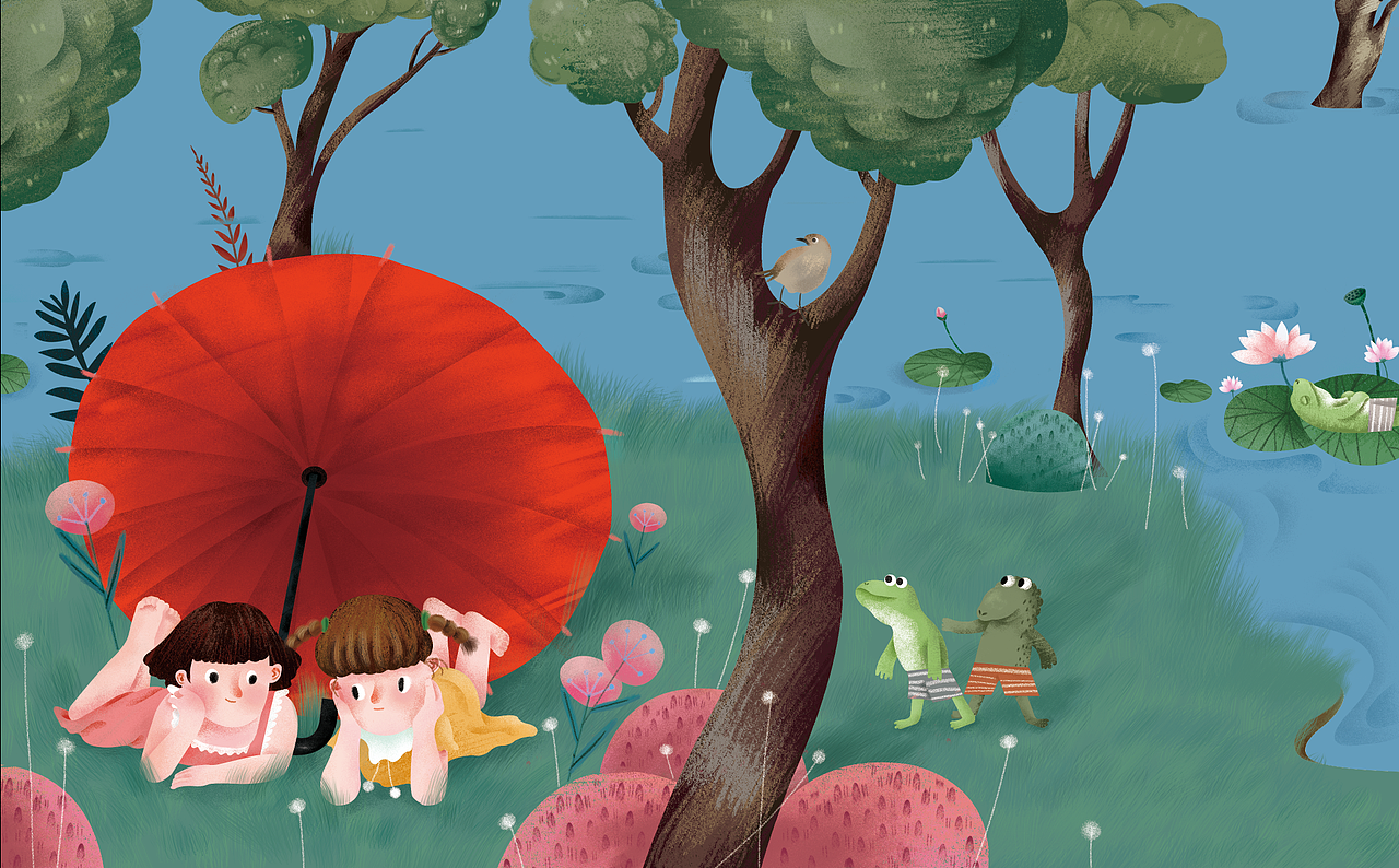 《太阳，你是粉刷匠吗？》童话集（图ZMTE0MTk2ODky） - 绘本 - 站酷设计师Demi牙牙原创素材 - 站酷ZCOOL