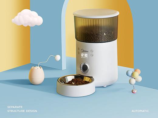 宠物用品摄影 | 美的猫砂盆、猫砂、喂食器