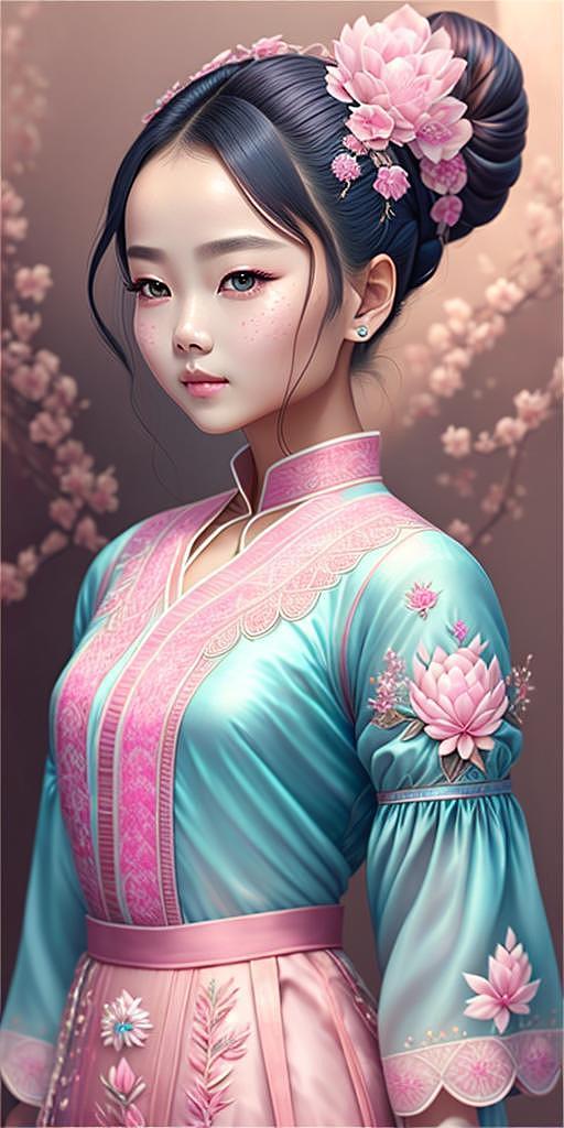 Ai中国风汉服人物（图ZMzQwMzQyMDY4） - AI作品 - 站酷设计师紫依yi原创素材 - 站酷ZCOOL