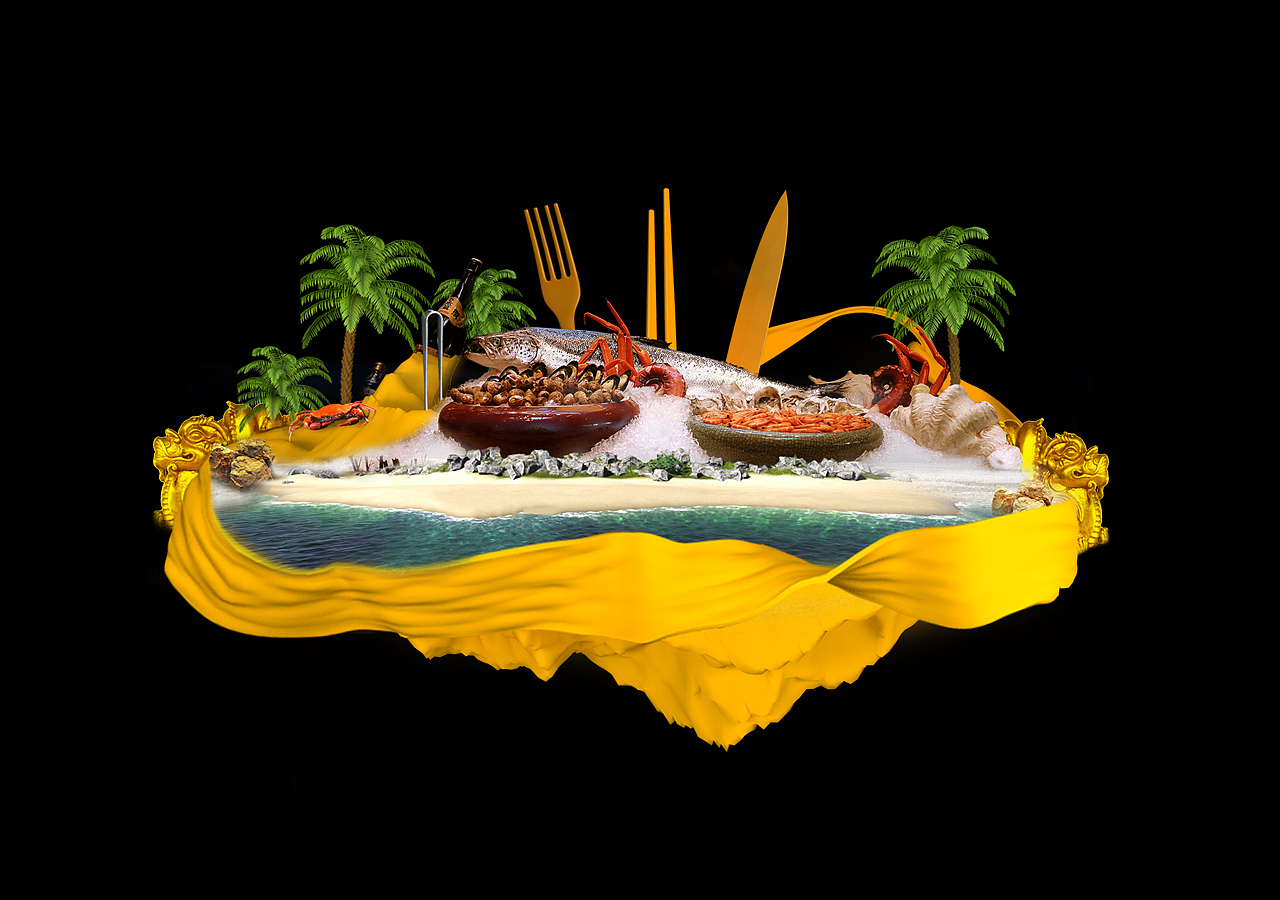 自助餐厅主视觉设计稿/上