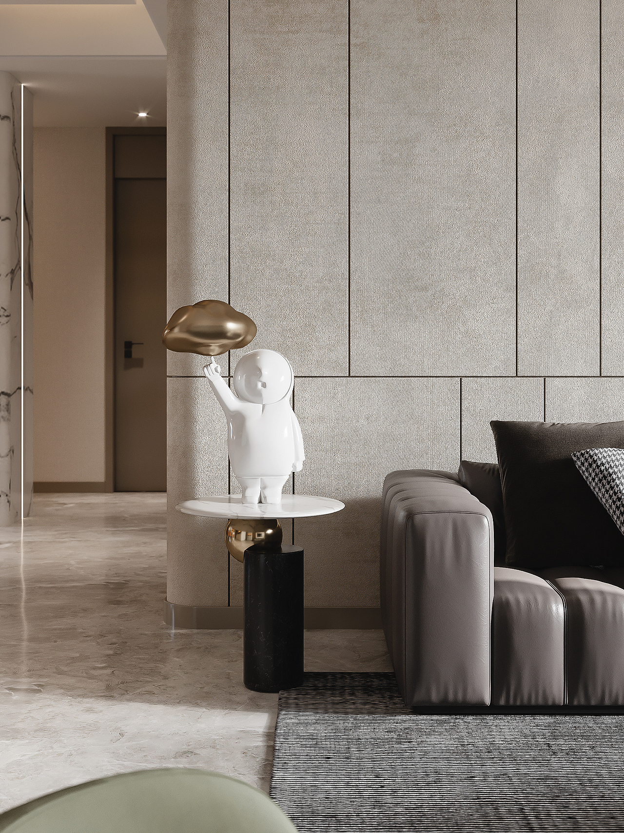 一套现代轻奢效果图