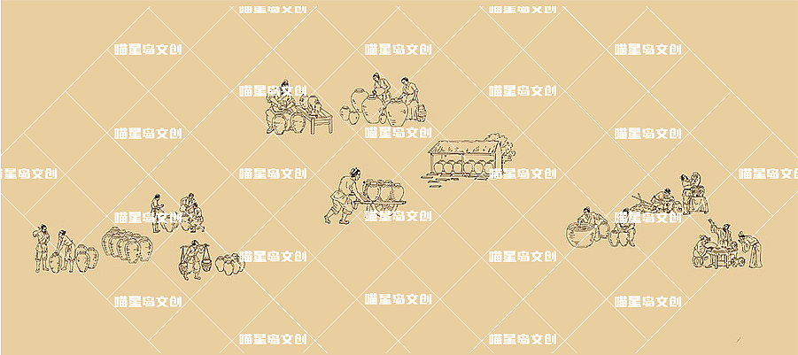 好多人都来问的一张手绘地图——茅台镇手绘地图（图ZMjQ4NjM3OTUy） - 商业插画 - 站酷设计师喵星岛文创原创素材 - 站酷ZCOOL