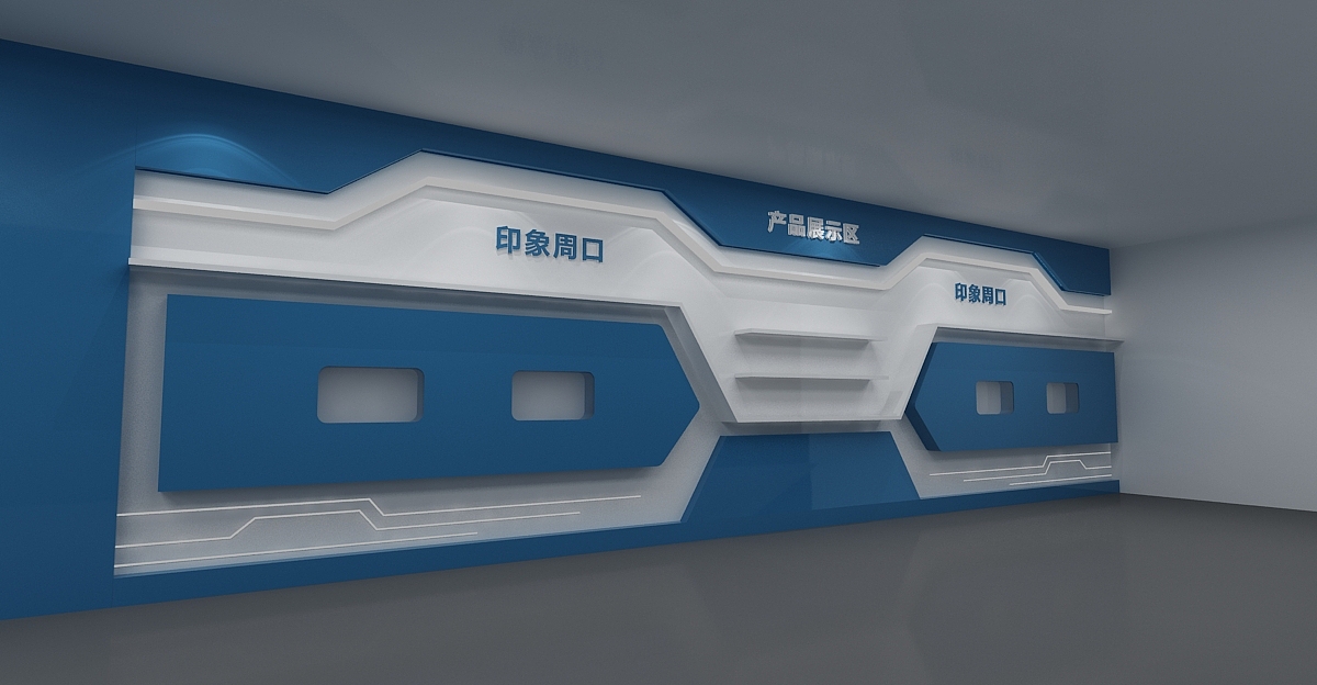 企业长廊设计展示展览3D效果图（图ZMTc2ODkxODUy） - 场景 - 站酷设计师3D设计师NG男原创素材 - 站酷ZCOOL