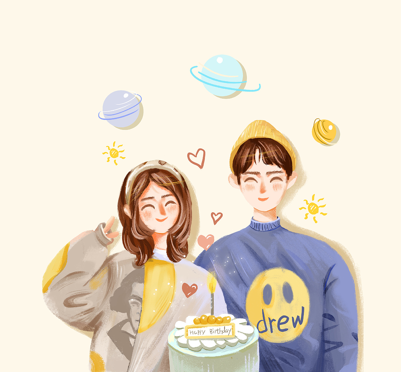 情侣插画图（图ZMjYzMzI1NzU2） - 商业插画 - 站酷设计师海洋之馨原创素材 - 站酷ZCOOL