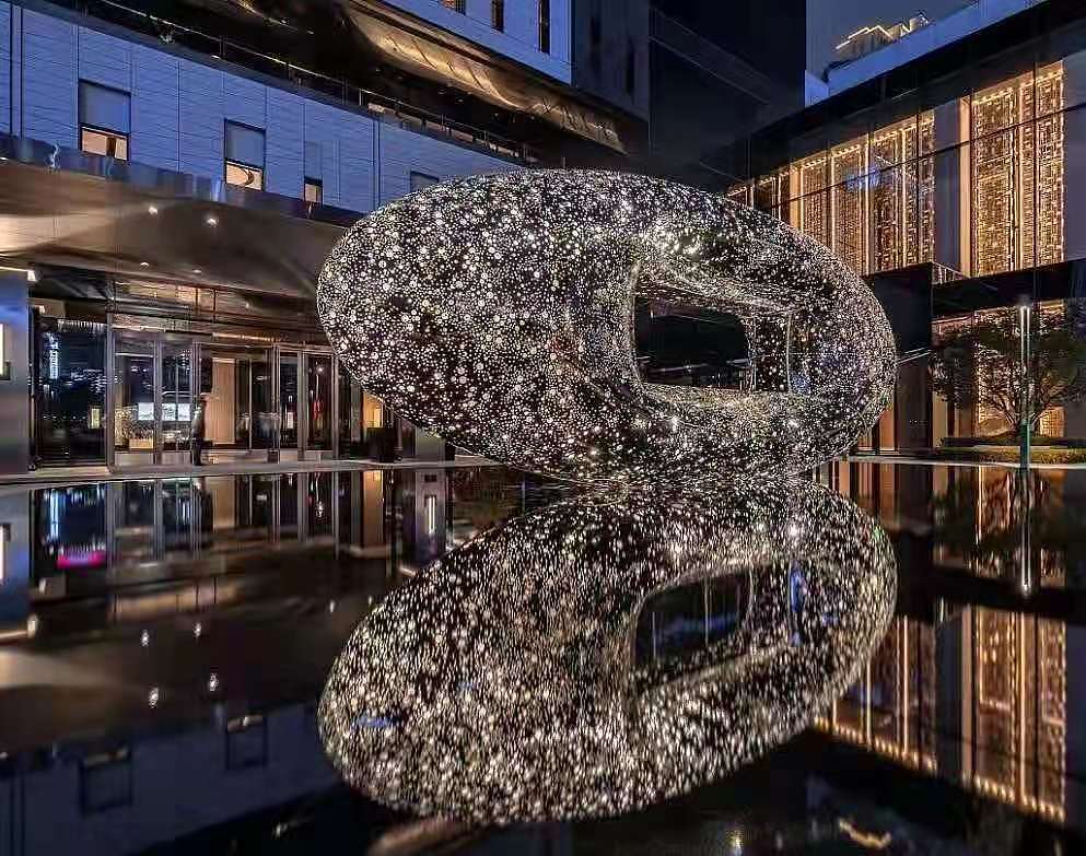 定制不锈钢雕塑厂家 景观不锈钢雕塑 摆件不锈钢鹿雕塑