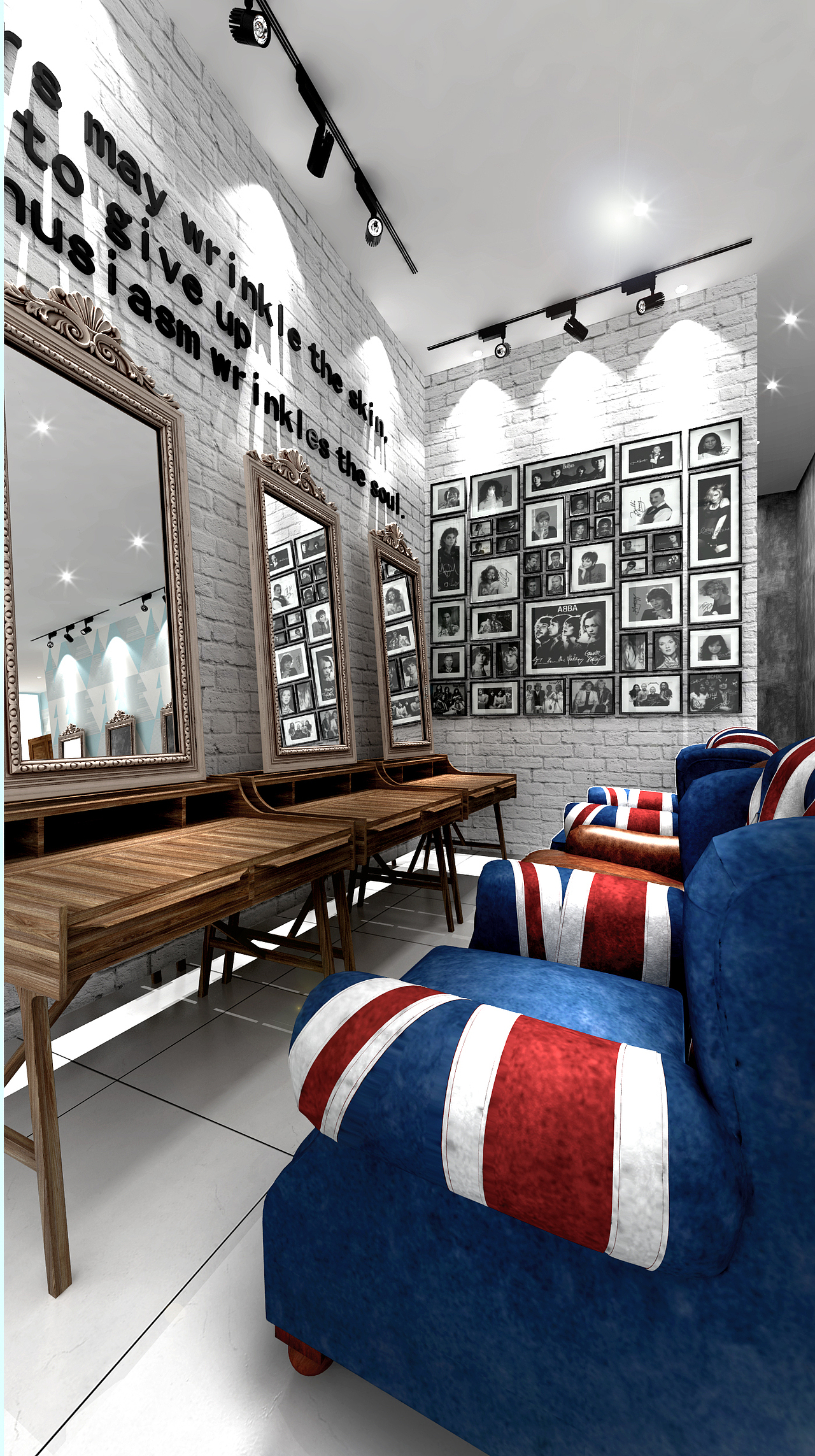 大连奥普博唯美发连锁机构高新区万达广场店设计