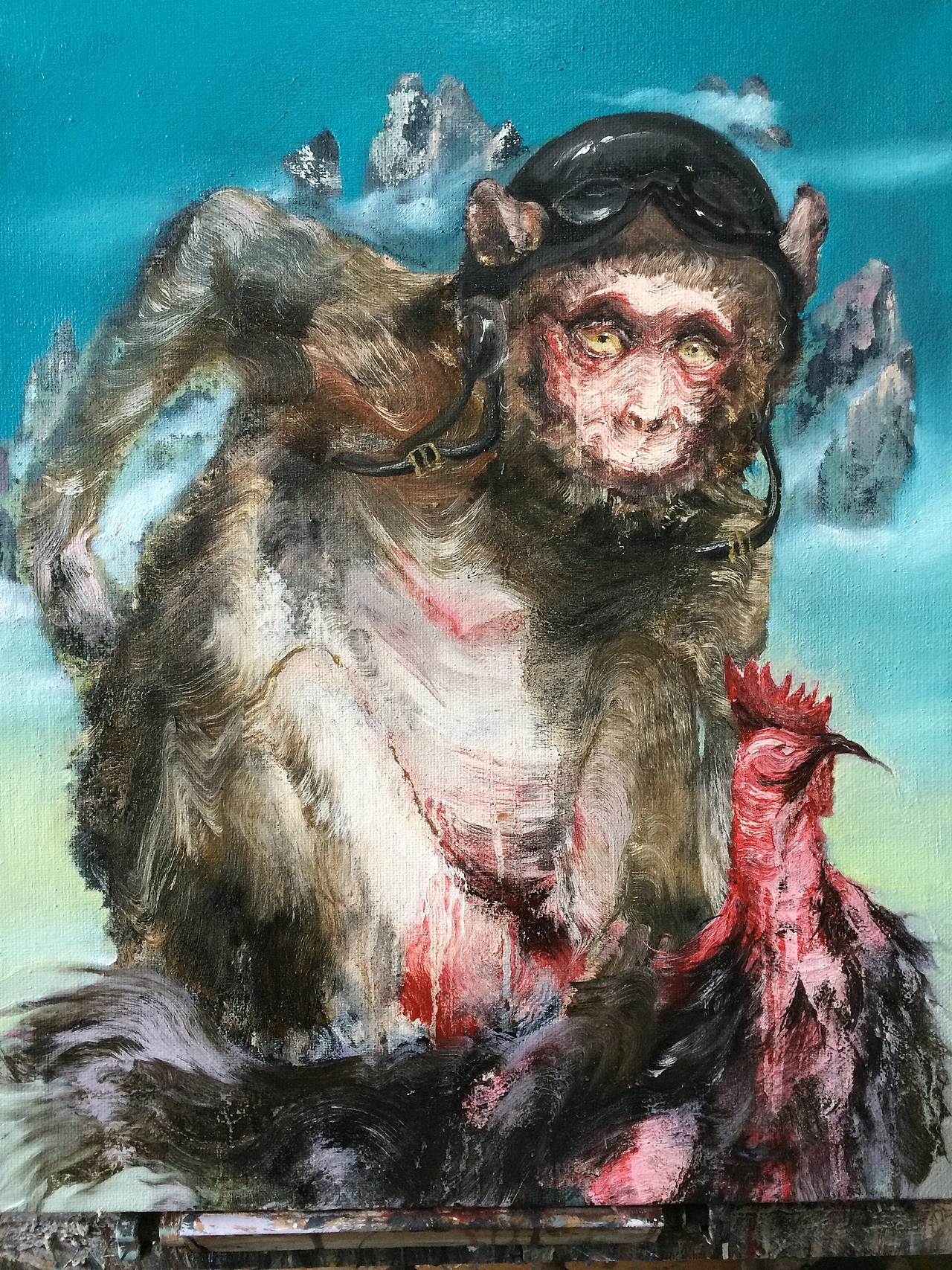 猴子骑鸡（图ZMTQwNTMyNzgw） - 绘画 - 站酷设计师Z29165740原创素材 - 站酷ZCOOL