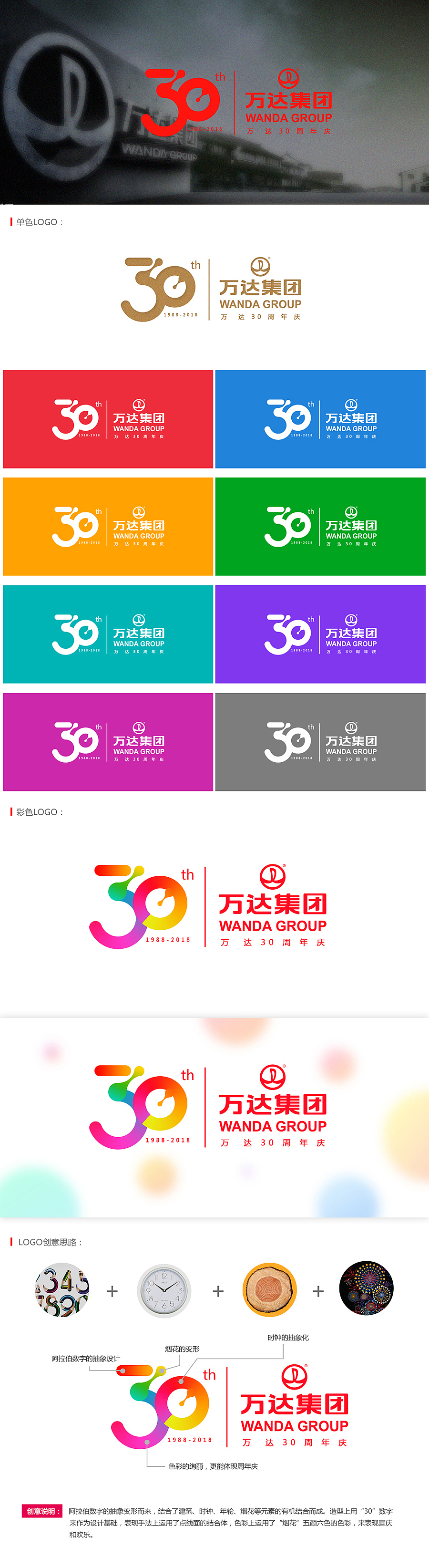 万达30周年庆logo（图ZNTE2NTQ5OTY=） - Logo - 站酷设计师超级AI星球原创素材 - 站酷ZCOOL