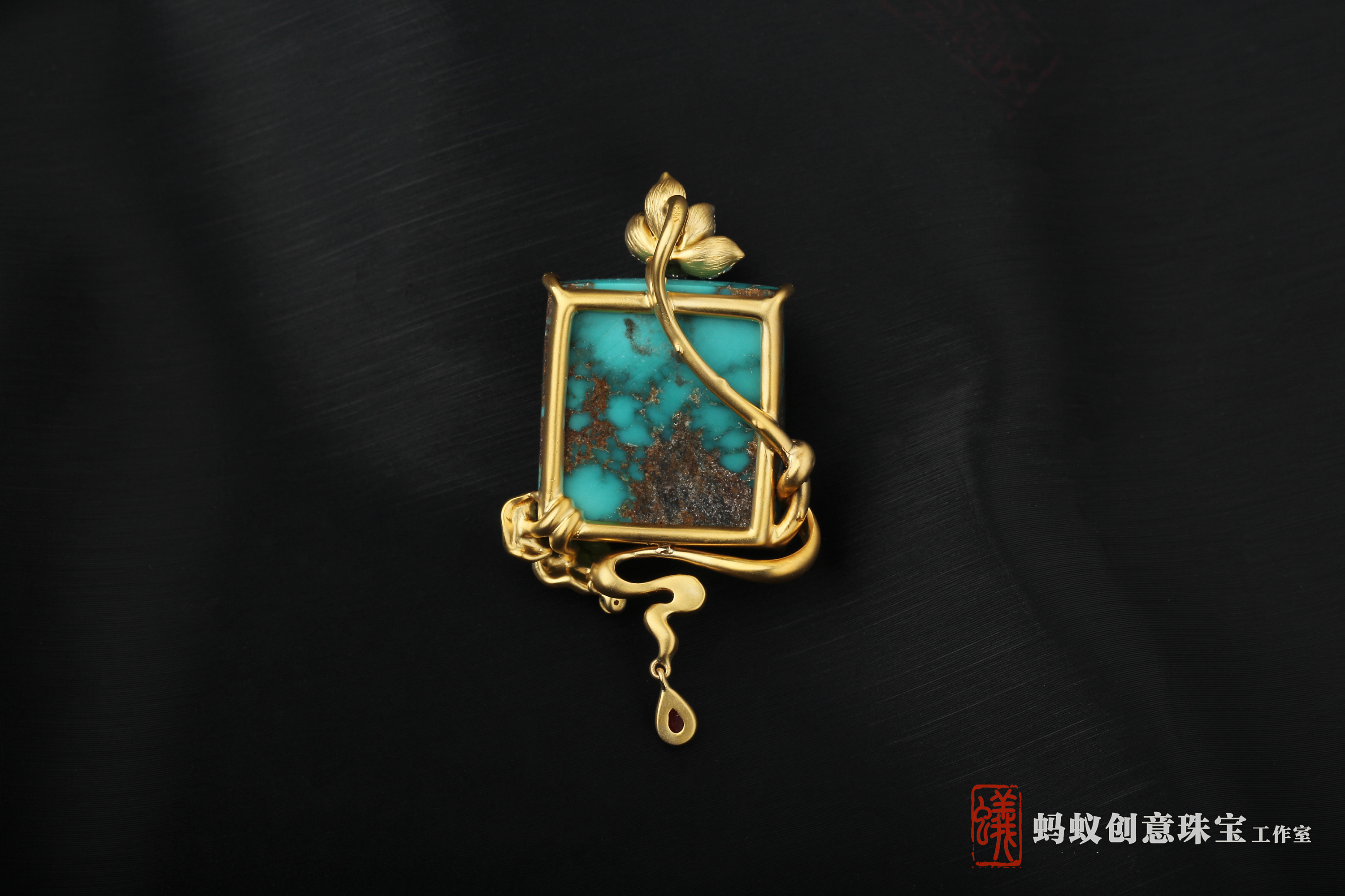 蚂蚁创意珠宝——原创设计祥云莲花扣吊坠