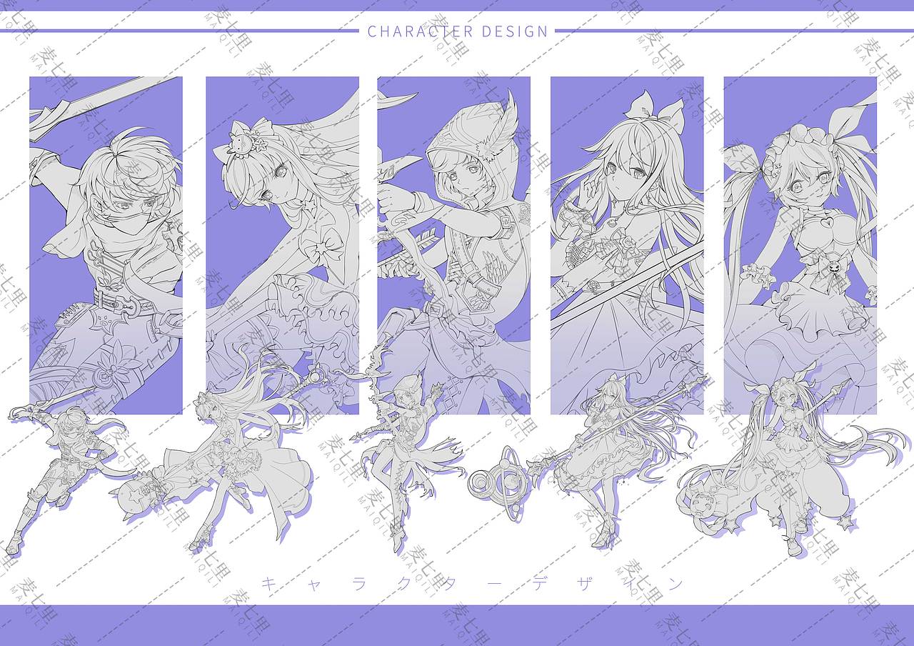 二次元少女绘图