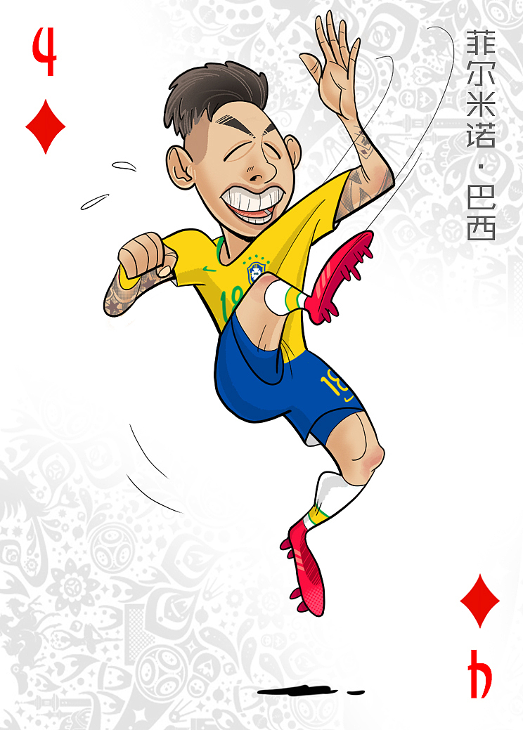 世界杯杯球星漫画扑克设计（图ZMTE5Mjg0MDE2） - 商业插画 - 站酷设计师尚亚努扎伊原创素材 - 站酷ZCOOL