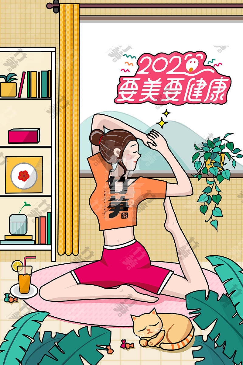 竹笋集91 国潮线性人物插画（图ZMTk5NjY4MDIw） - 闪屏/壁纸 - 站酷设计师竹笋集原创素材 - 站酷ZCOOL