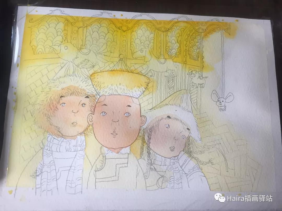 洪荒之力画出的12幅蒙古风插画—《花蕾》2018年封面