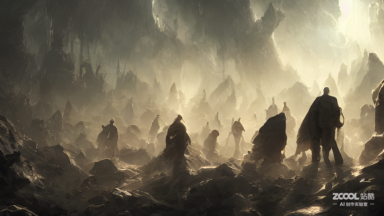 #AI创作实验室#人冲出黑暗
