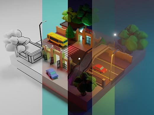 Low Poly 小场景渲染