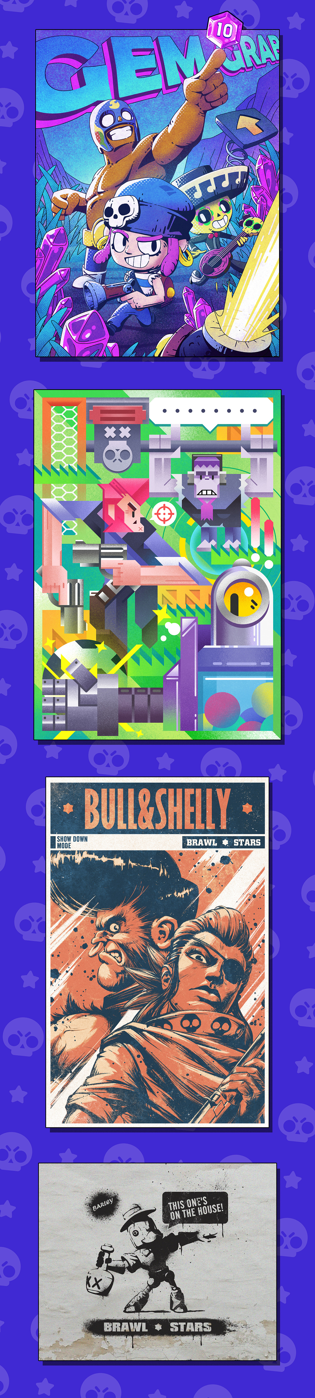 荒野乱斗的四个画风