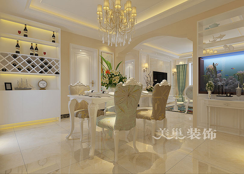 翰林国际城150平四室两厅简欧装修效果图