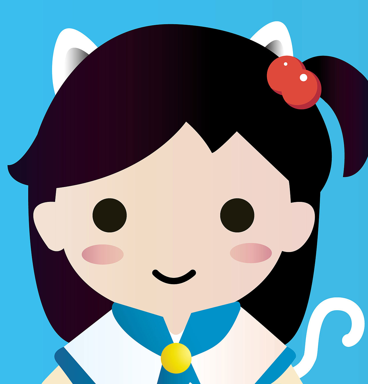 qq小冰临摹|平面|ip形象|随风逐流的浪人_原创作品-站酷(zcool)